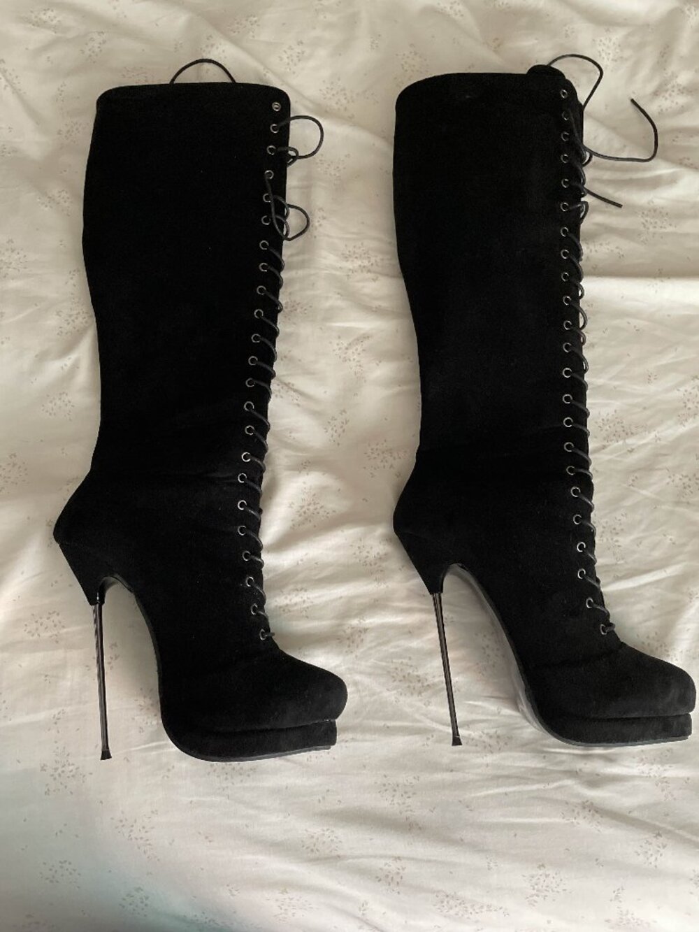 Exotic Thin-Metal Heel Boots